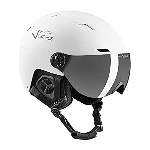 Black Crevice Skihelm mit Visier Kirchberg weiß,...