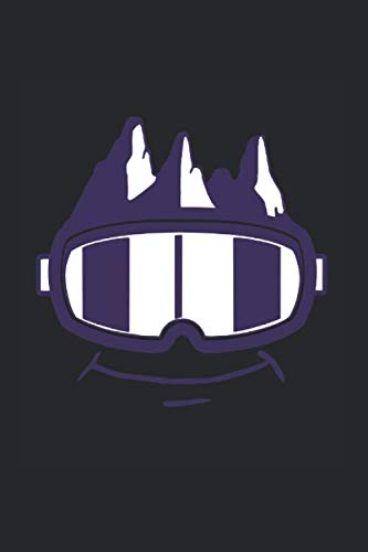 Notizheft: Blanko Notizheft mit Ski Skibrille...