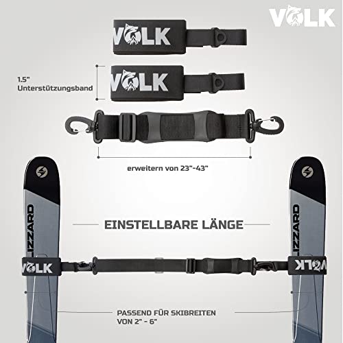 Volk Ski Tragegurt und Stöcke Tragegurt 2er Pack...
