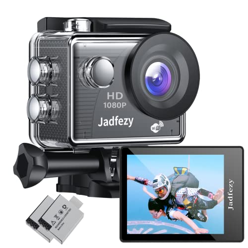 Jadfezy WiFi Action Cam HD 1080P, 12MP Action...