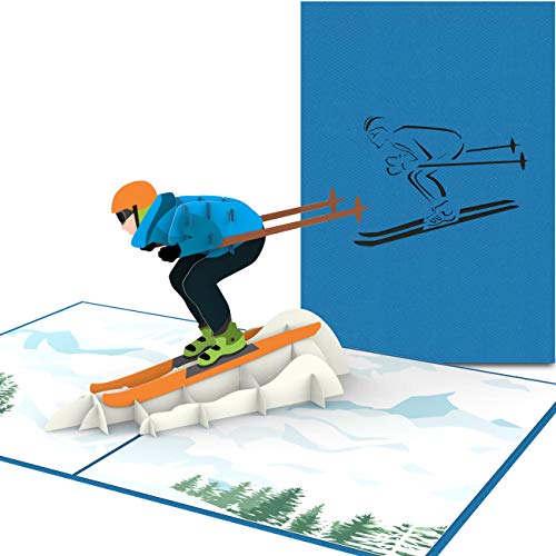 papercrush® Pop-Up Karte Skifahrer - Lustige...