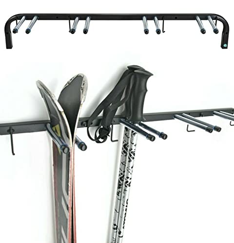 QLS Skihalterung N3 Wand Skihalter für 4 Paare 83...