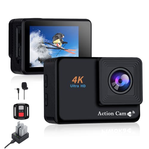 Jadfezy Action Cam 4K 30fps mit WiFi und...