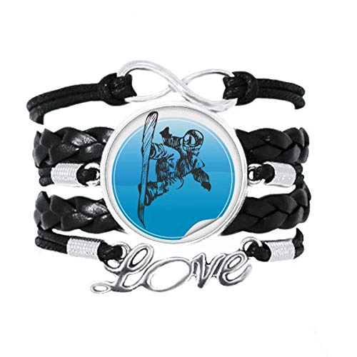 DIYthinker Armband mit Ski- und Skistöcken, aus...