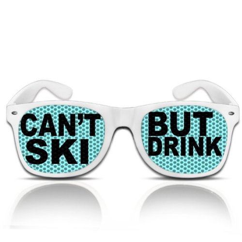 nepp Partybrille Motiv Cant ski Nerd weiss I...