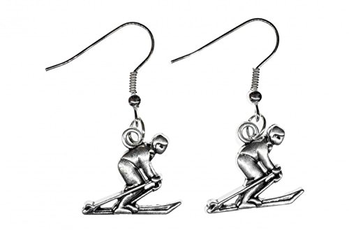 Miniblings Skifahrer Ohrringe Skiohrringe Skier...