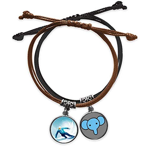 CaoGSH Armband mit Ski- und Skistock-Illustration,...