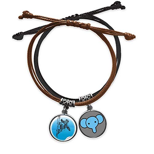 CaoGSH Armband mit Ski- und Skistöcken, Leder,...