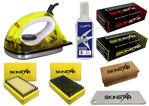 SkinStar Starter Ski Wachs Set, Wachsbügeleisen...